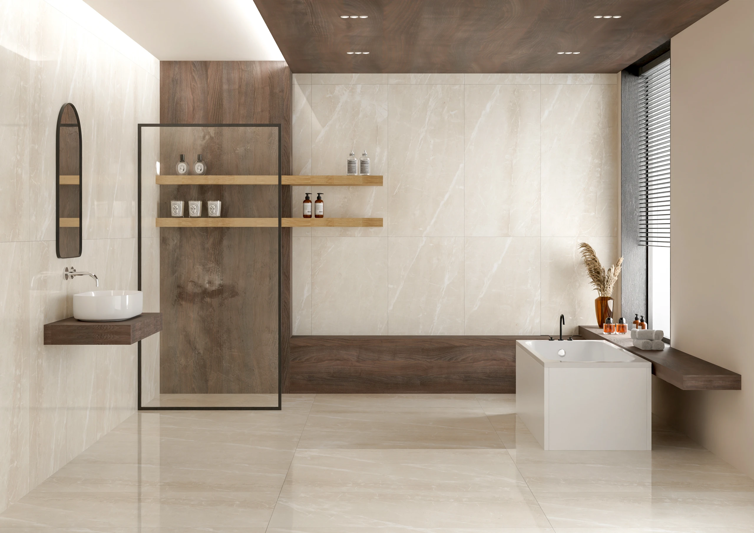 Onega Arena - Premium Glossy,Matt finish Marble ceramic tiles - Sez Industries