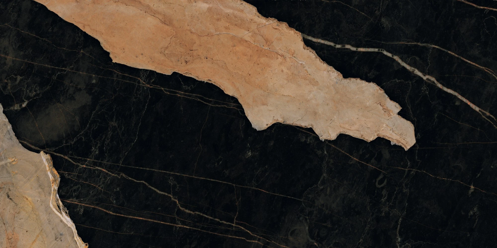 Capos Brown tile pattern - Dark Marble design ceramic tiles application view