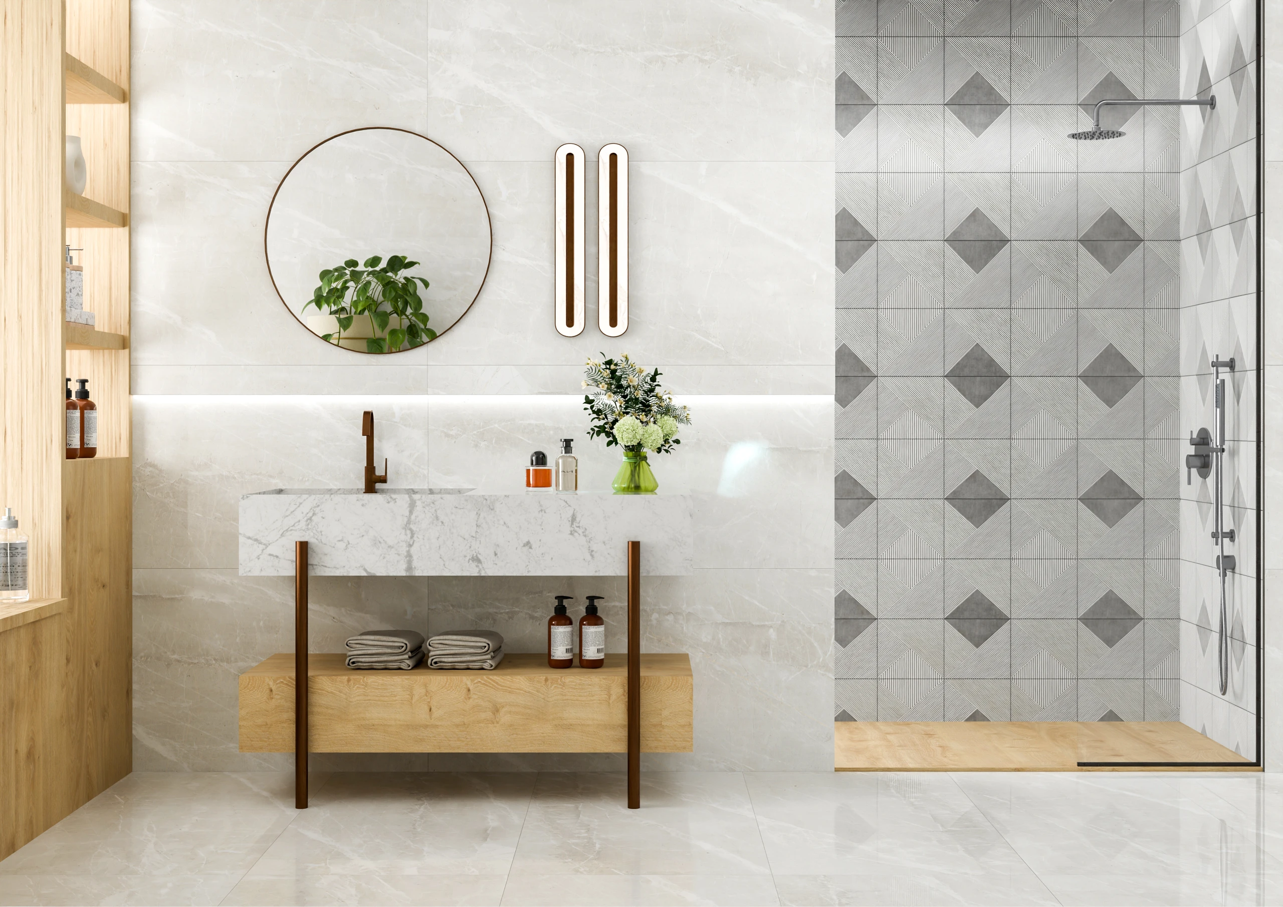 Onega Girs - Premium Glossy,Matt finish Marble ceramic tiles - Sez Industries