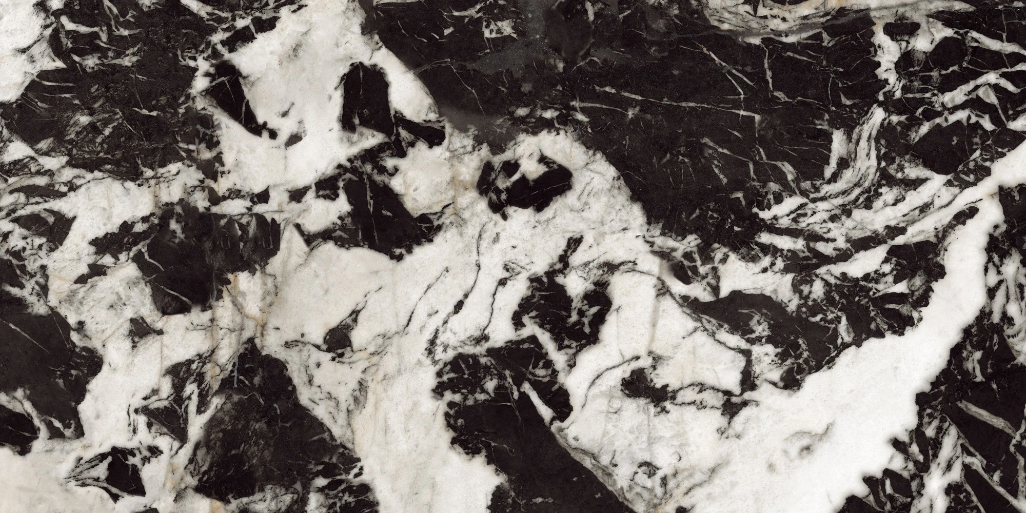 Ronaldo Black tile pattern - Marble design ceramic tiles application view